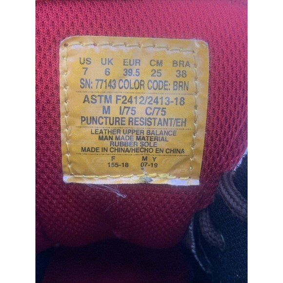 Skechers Work Men's Burgin-Tarlac Industrial Work Boots Steel Toe Size 7 Brown - Picture 13 of 14